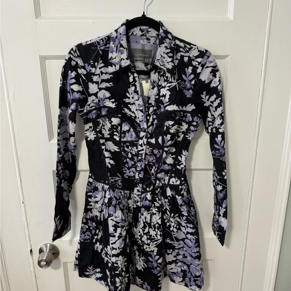 NWT Anthropologie Corset Shirt Dress SIZE 6